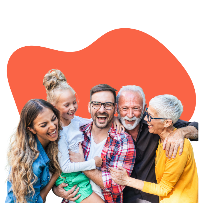 Glada människor tillsammans