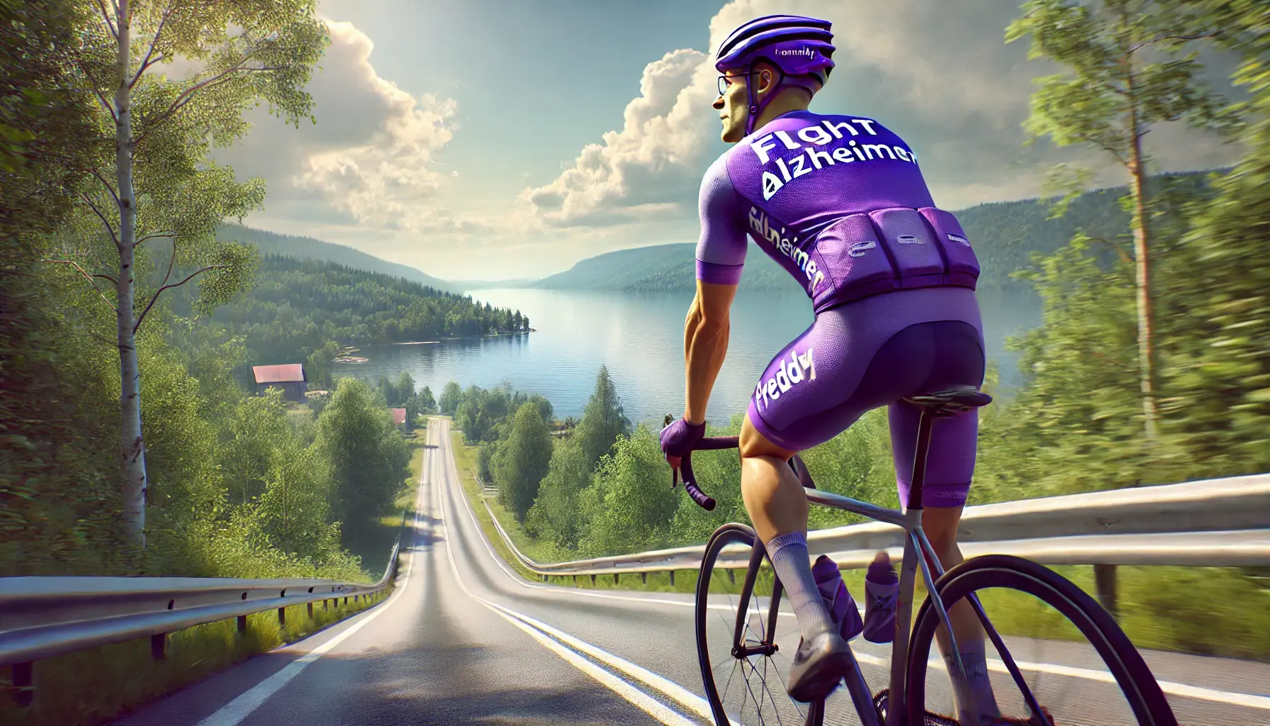 Freddy på cykel